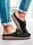 JFN  Women Casual Comfy Leather Slip On Sandals
