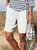 JFN Solid Pocketed Cotton Linen Casual Shorts