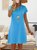 Solid Cotton Blends Casual Dresses