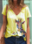 Women Fashion Casual Plus Size Animal Printed V neck Tee Shirts Tops