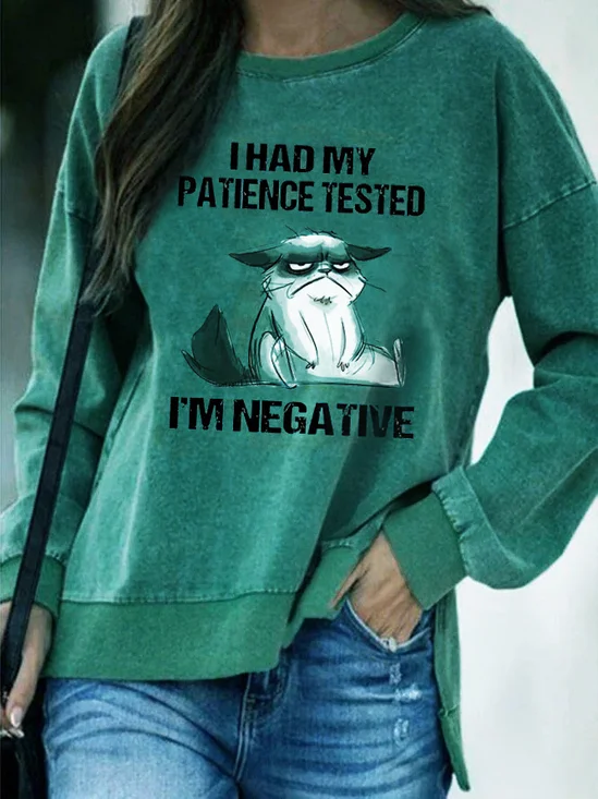 Loose Text Letters Casual Sweatshirt