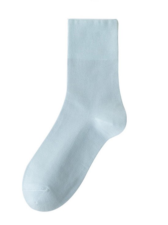 1pair Casual High-Elastic Plain Mid-calf Socks