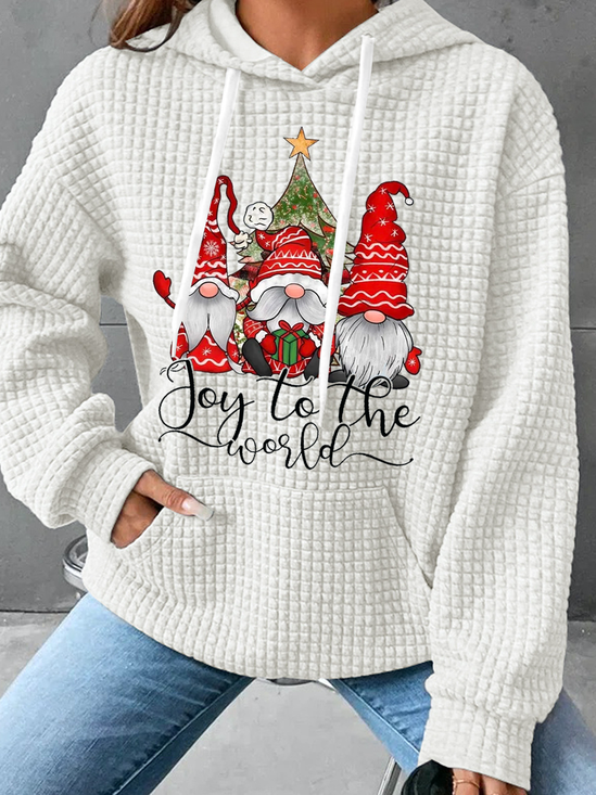 JFN Joy To The World Gnome Christmas Simple Hoodie