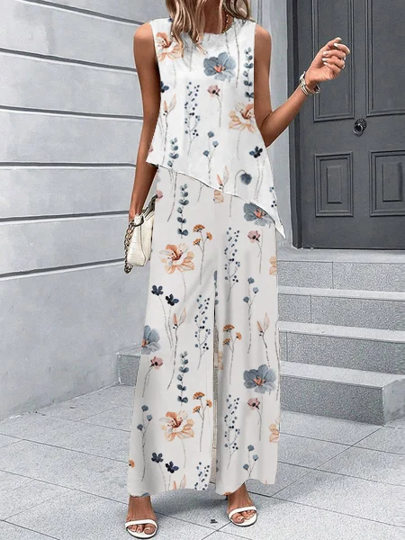 Floral Loose Casual Two-Piece Set