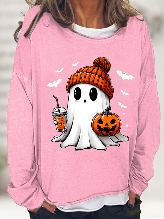 Cute ghost Halloween Casual Sweatshirt