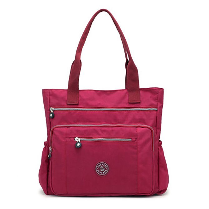 red nylon handbags