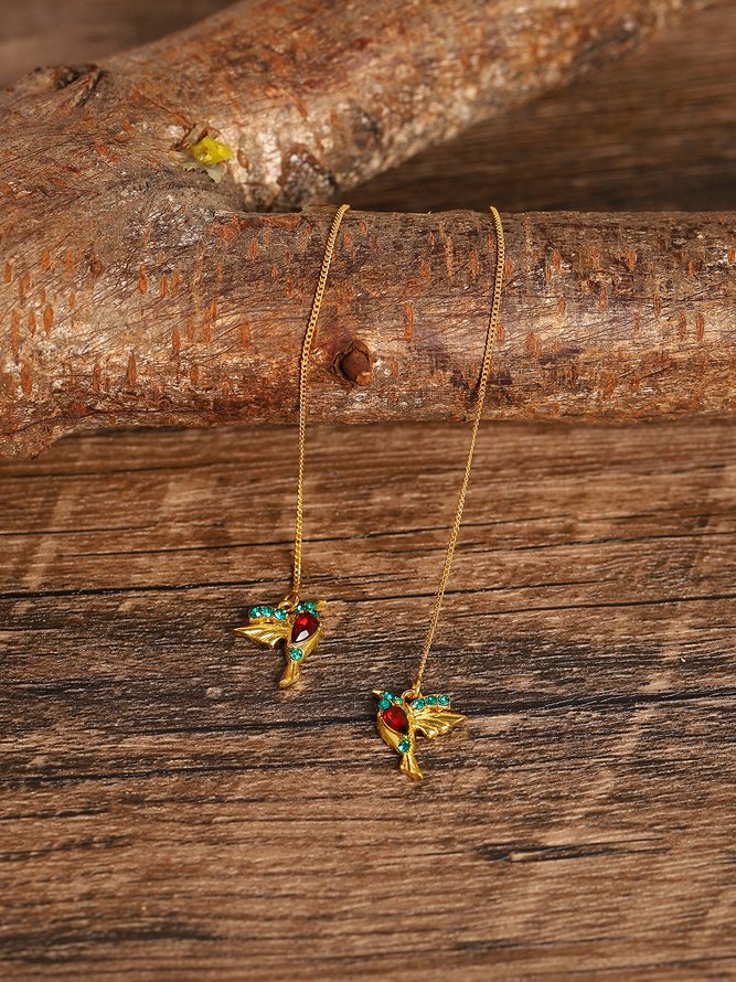 JFN  Bejeweled Bird Earrings  