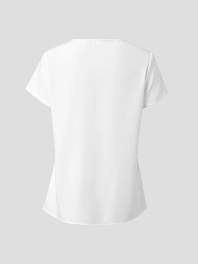 JFN Basic Neckline Casual Burnt Design T-Shirt