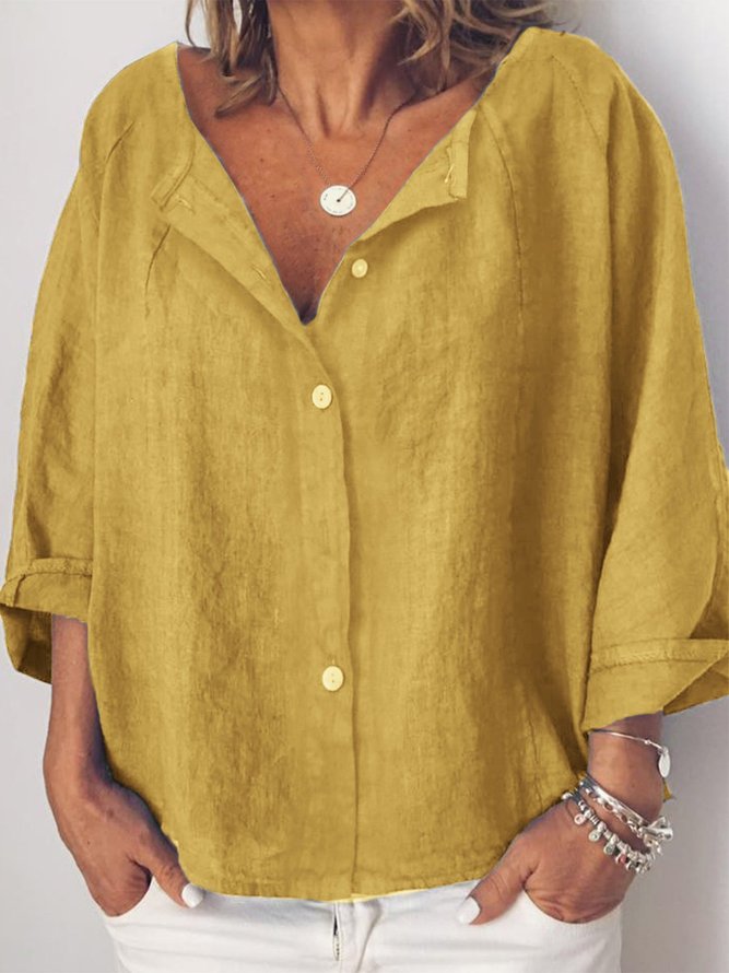 Womens Clothing Long Sleeve Linen Shirts & Blouses justfashionnow
