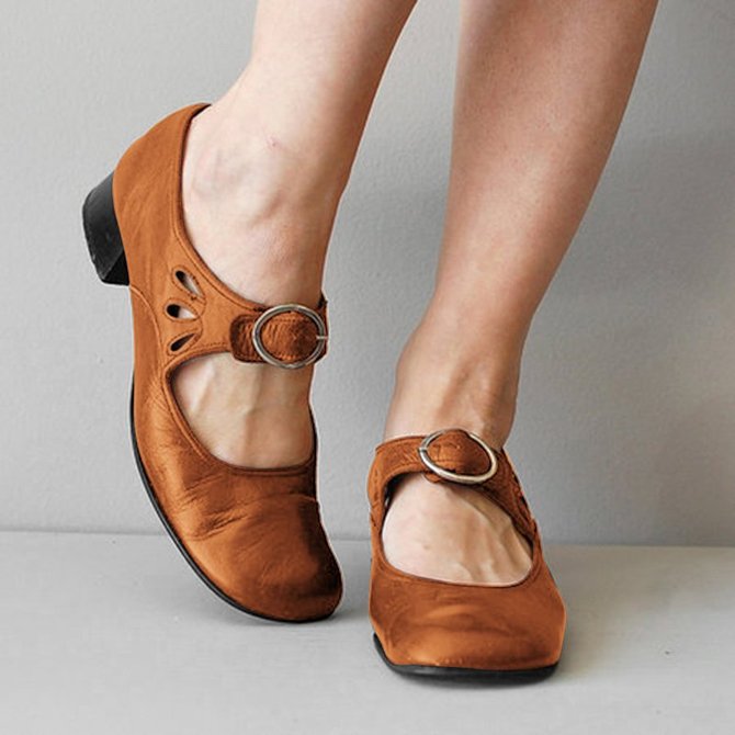 Mary Janes Summer Low Heel Vintage Women Shoes justfashionnow