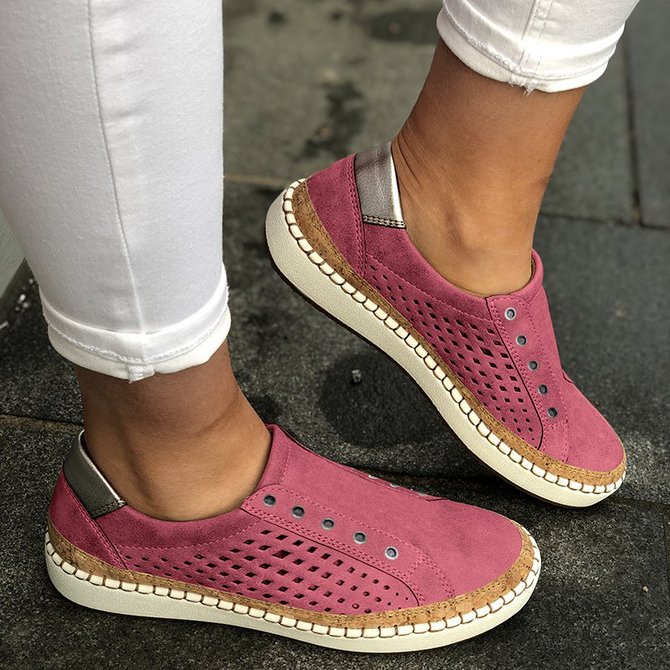 Women Casual Summer Slip On Hollow-Out Sneakers