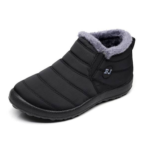 Women's Warm Fur Lined Ankle Slip-On Winter Snow Boots | justfashionnow