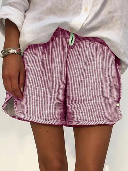 Women's Elastic Waist Summer Shorts Shorts