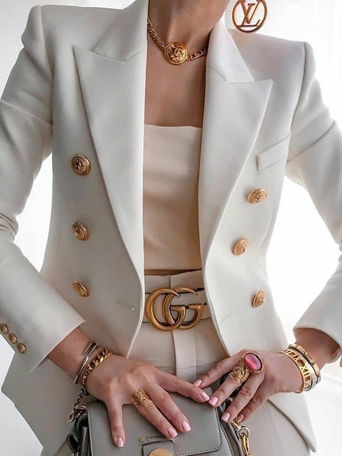 Ladies Fashion Button Design Blazer