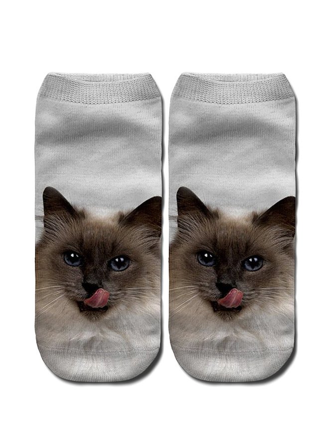 JFN  New Chic 3D Cat Socks  