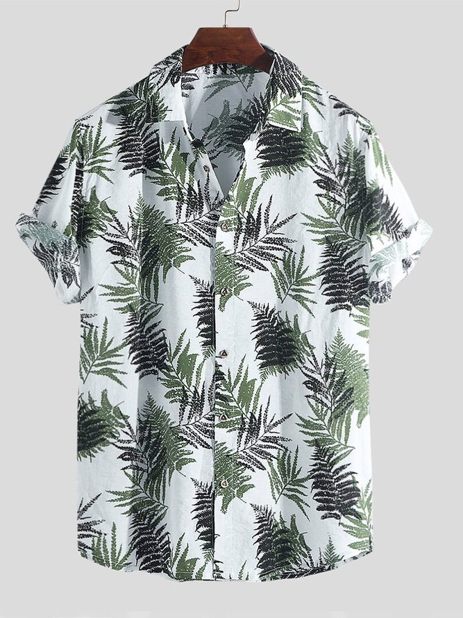Men's Shirt Collar Coconut Tree Shirts | justfashionnow