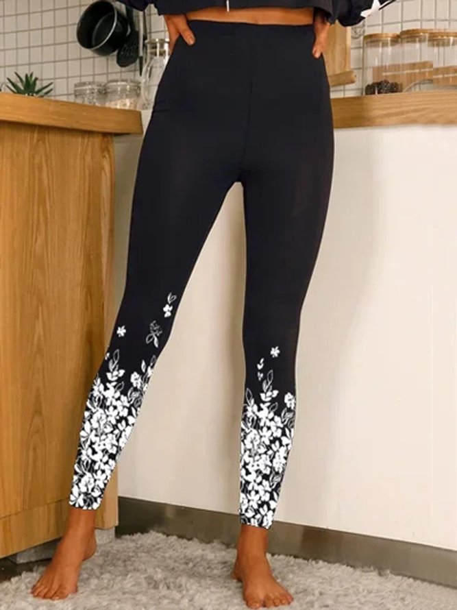 JFN Ankle Biter Floral Ombre Daily Leggings