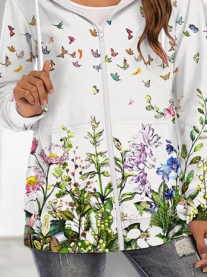 Floral Long Sleeve Sweatshirts