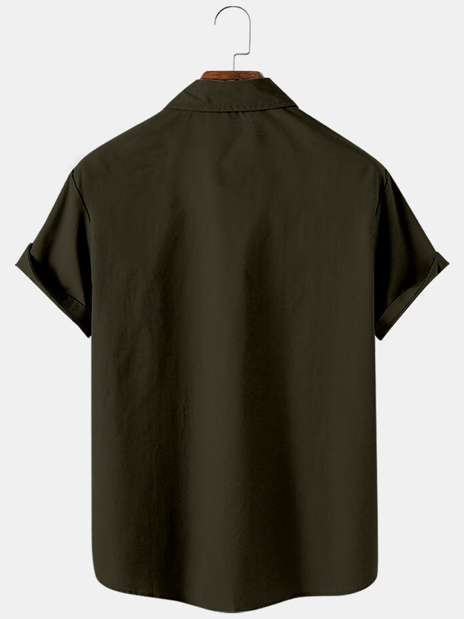 Colorblock Work Shirt Collar Shirts & Tops