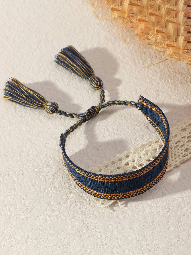 Ethnic Style Hand-woven Tassel Hand Rope Bracelet
