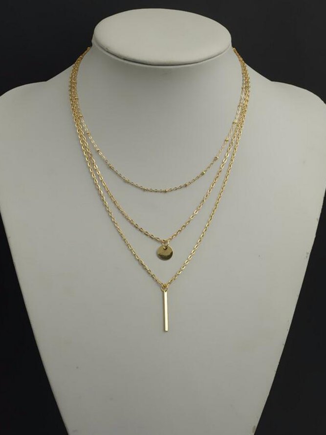 JFN  Boho Chain Layer Tower Necklace