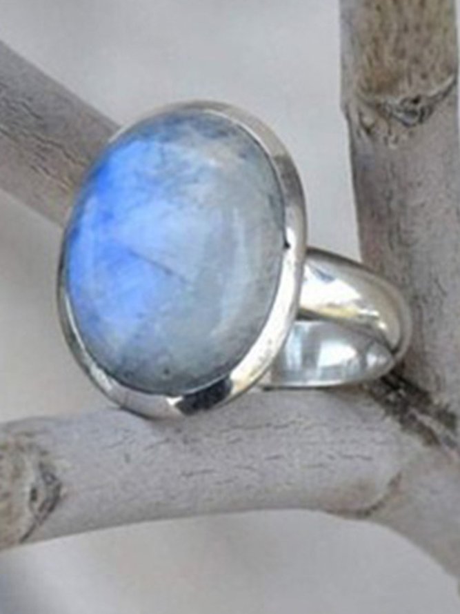 JFN  Vintage Alloy Moonstone Ring
