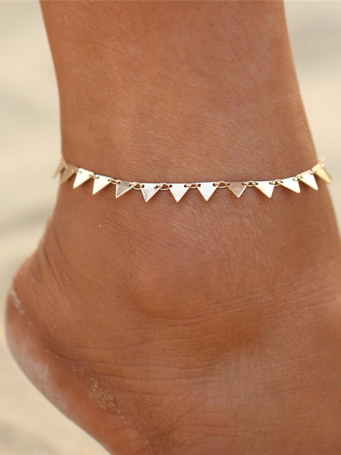 JFN  Beach Resort Style Geometric Sequin Sexy Anklet