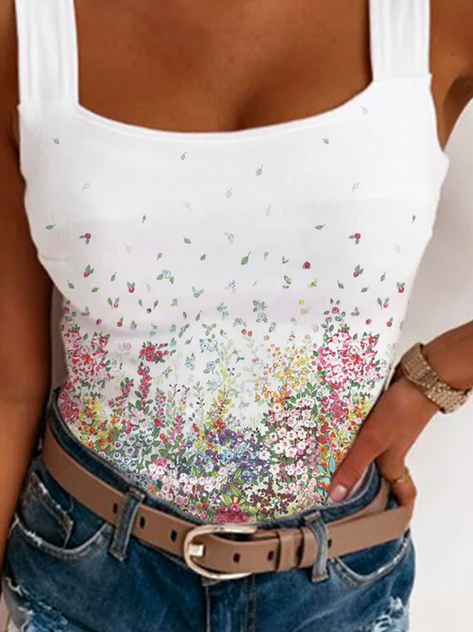 Discount! Floral Print Casual Ladies Knit Top