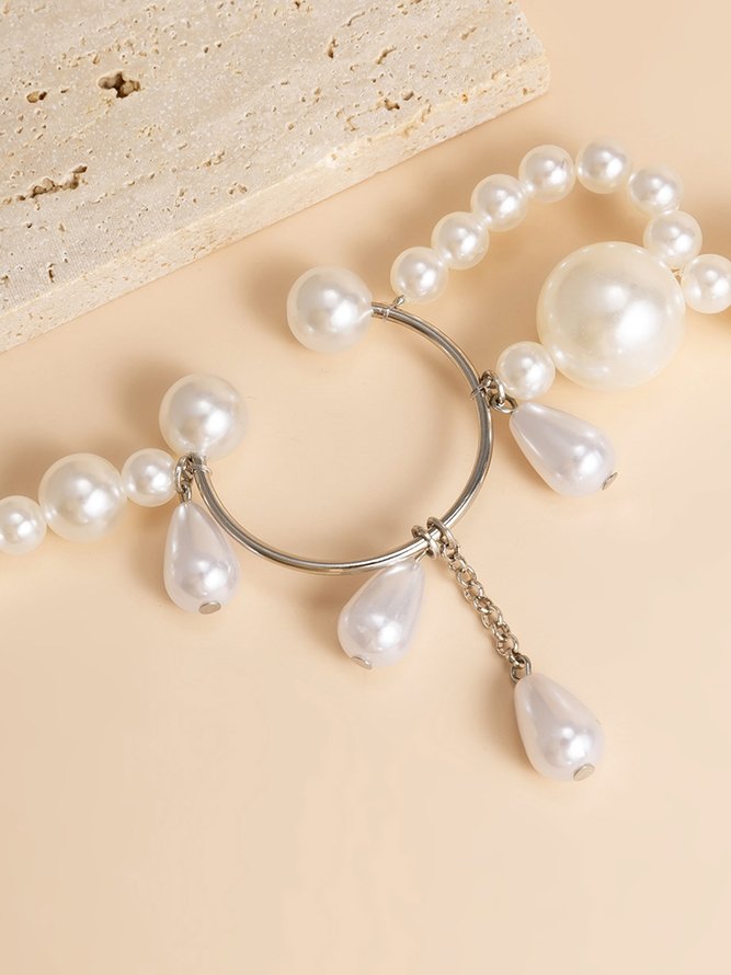 JFN Holiday Fengshui Drop Pearl Braided Necklace