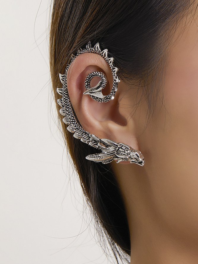JFN Vintage Style Individual Dragon Earring Ear Clip