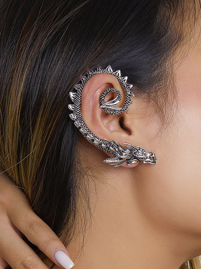 JFN Vintage Style Individual Dragon Earring Ear Clip