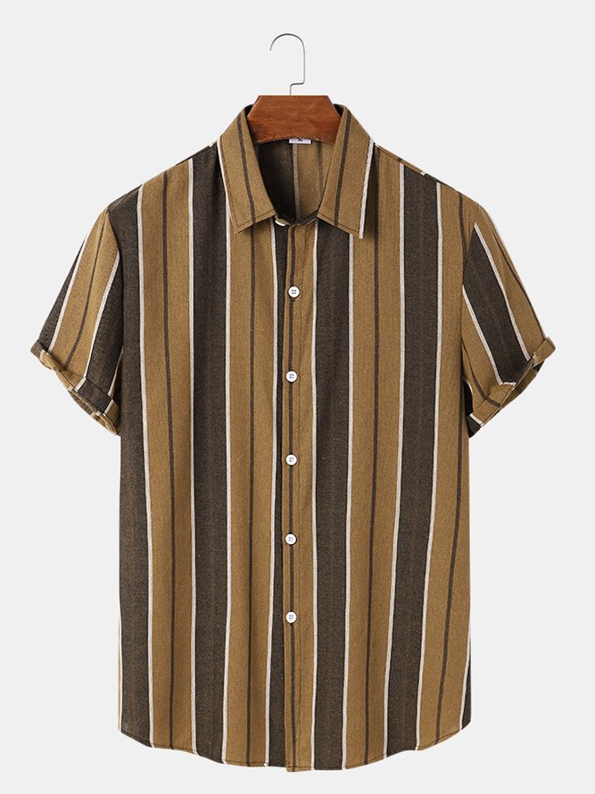 Striped Short Sleeve Short Sleeve Shirt