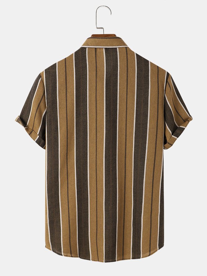 Striped Short Sleeve Short Sleeve Shirt