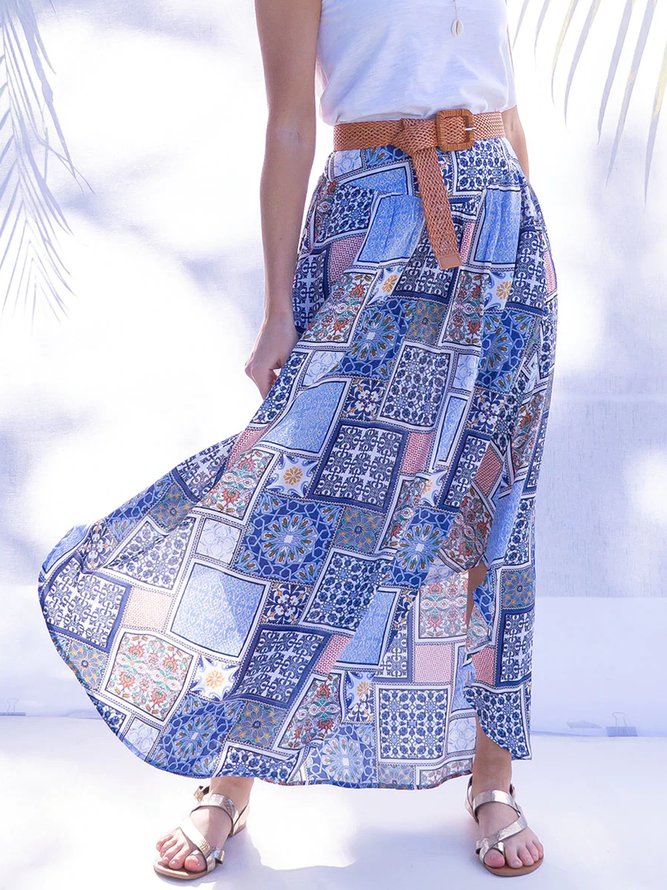 Ethnic Style Ladies Casual Loose Skirt