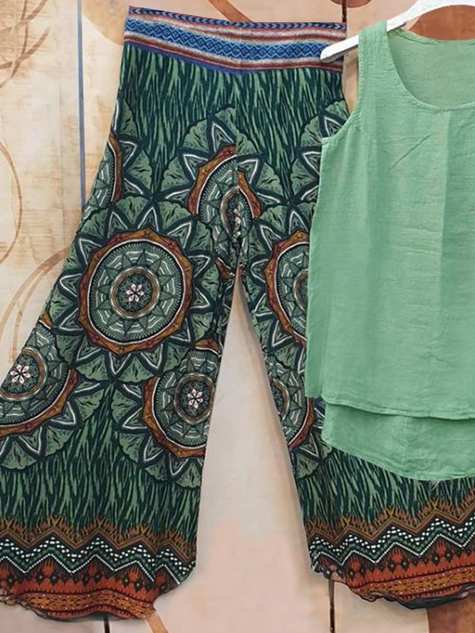 Tribal Cotton Vacation Two Piece Sets
