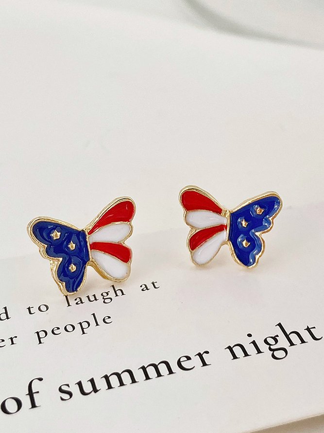 JFN Independence Day American Flag Earrings