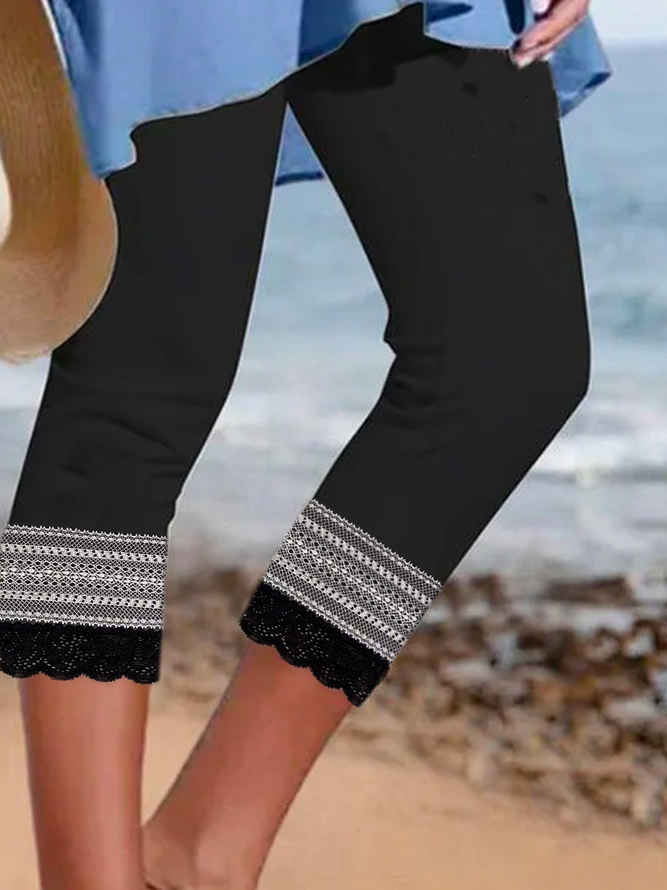 Discount! Ethnic Print Ladies Knit Leggings
