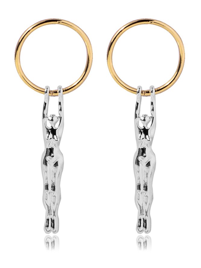 JFN Design Gold Sports Figure Earrings