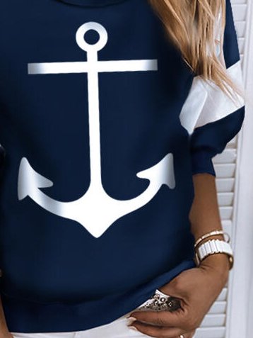 JFN Anchor Long Sleeve Crew Neck Sweatshirt