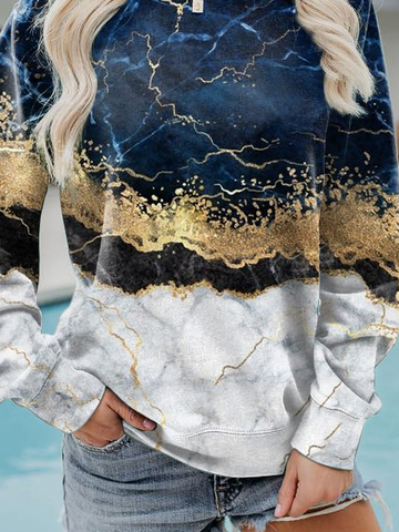 JFN Abstract Gradient Casual Loose Sweatshirt