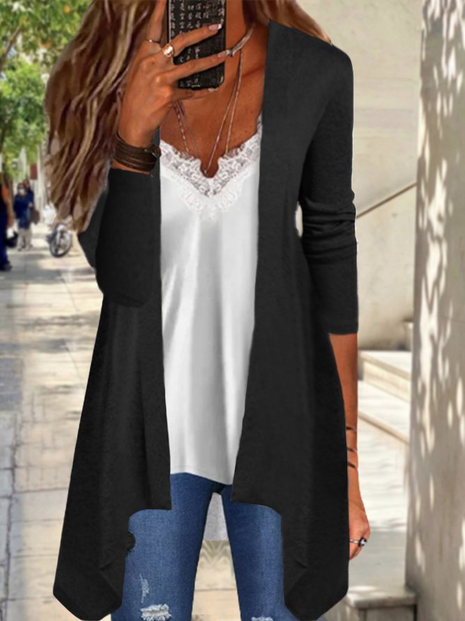 Simple V Neck Loose Two-Piece Set