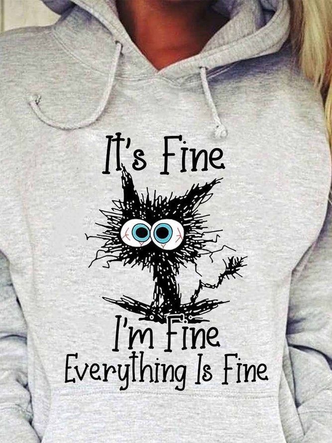 Women’S It’S Fine I’M Fine Everything Is Fine Hoodie Sweatshirts