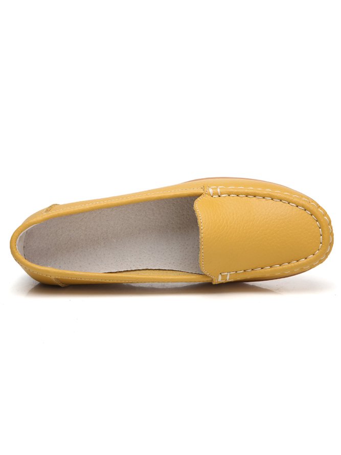 Solid Color Casual Simple Loafers