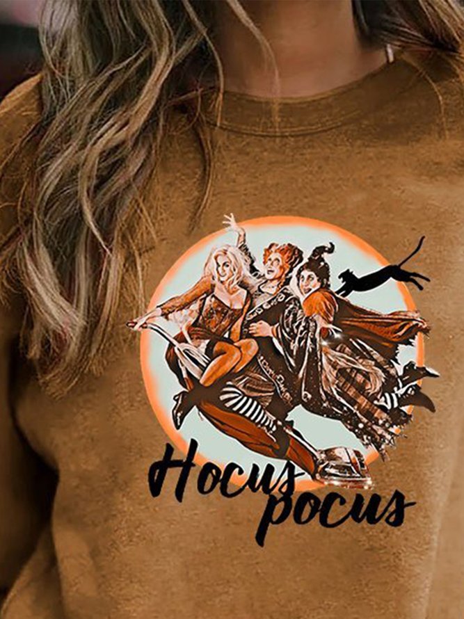 Halloween Casual Crew Neck Sweatshirt