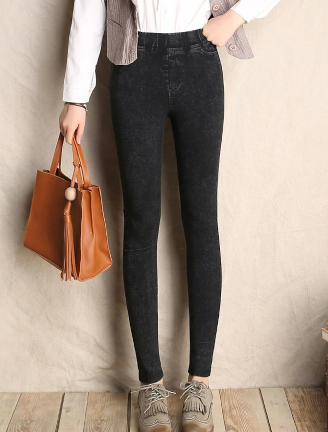 Casual Elastic Pullover Stretch Jeans