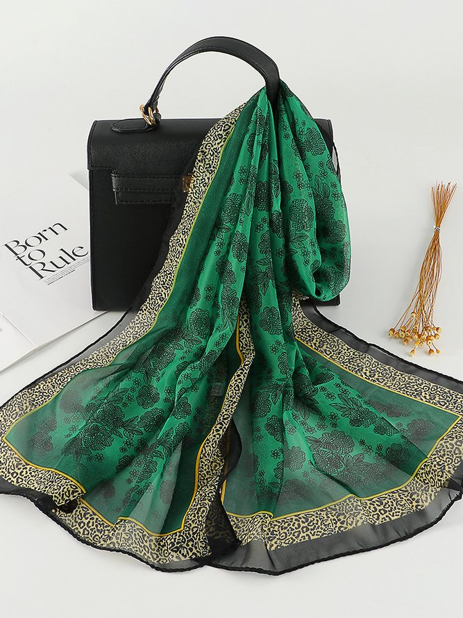 Boho Vintage Ethnic Pattern Floral Pattern Scarf Vacation Beach Scarf Everyday Matching