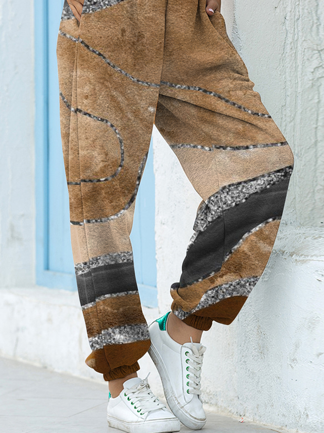 Abstract Loose Casual Sweatpants