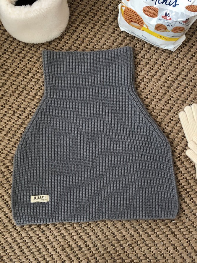 Casual Striped Pattern Simple Thickened Pullover Scarf Autumn Winter Warm Accessories