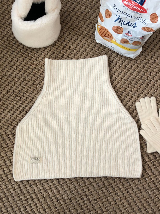 Casual Striped Pattern Simple Thickened Pullover Scarf Autumn Winter Warm Accessories