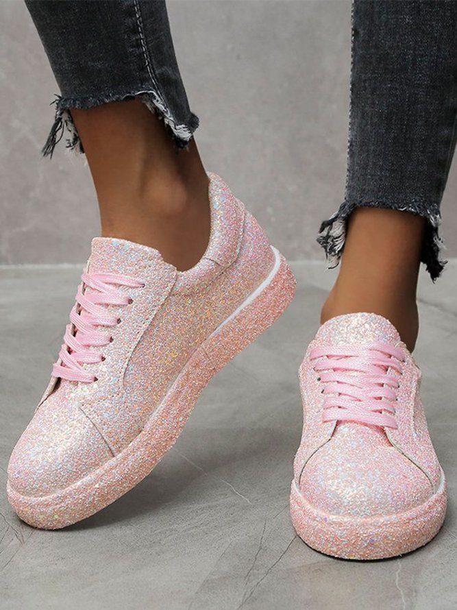 Glitter Sparkling Personalized Casual Flat Sneakers